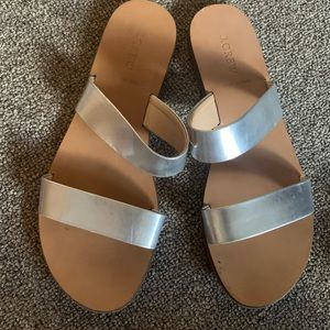 Jcrew silver slides